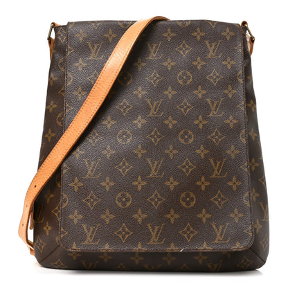 Louis Vuitton Monogram Coated Canvas Musette GM Brown