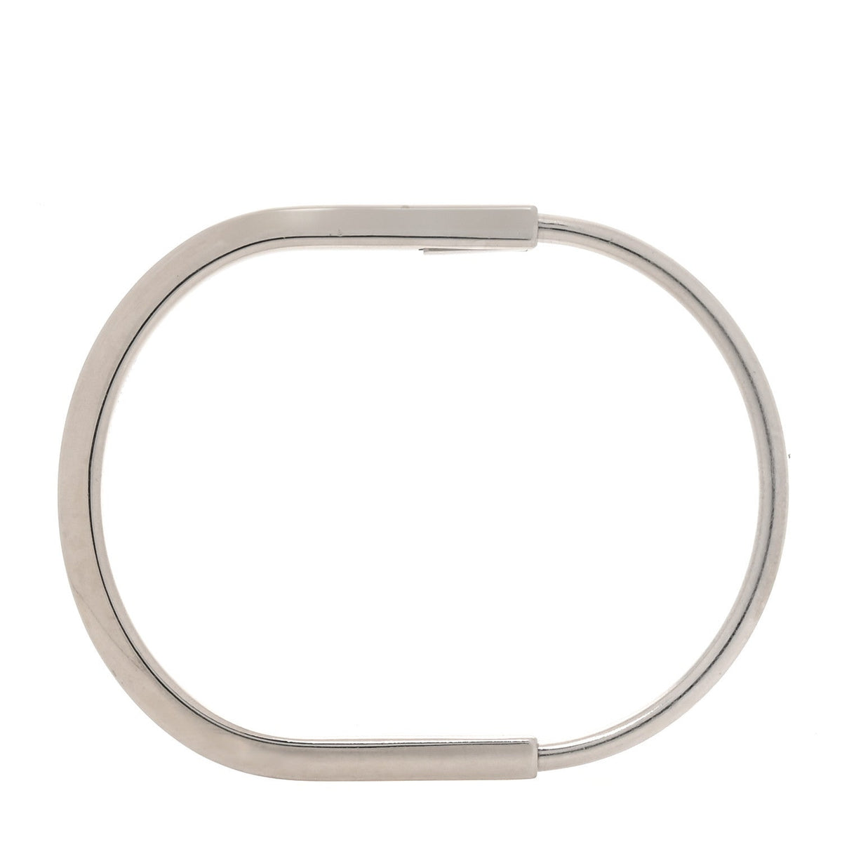Tiffany 18K White Gold Lock Narrow Bangle Bracelet