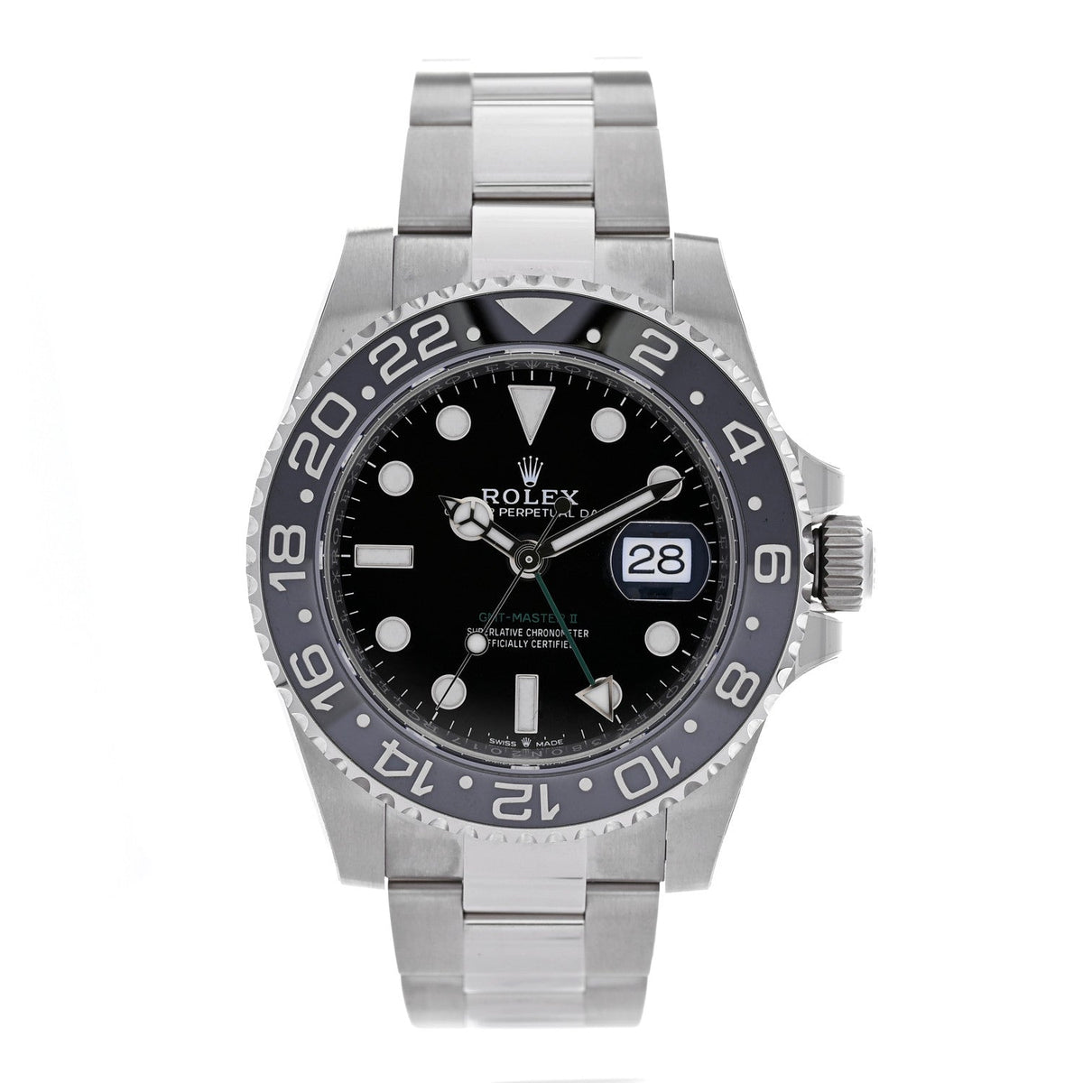Rolex Stainless Steel 40mm GMT Master II Watch Black 126710GRNR