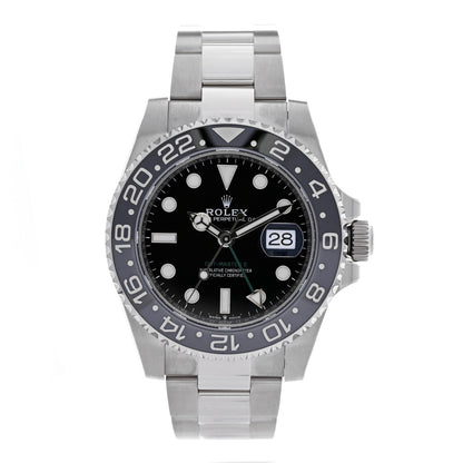 Rolex Stainless Steel 40mm GMT Master II Watch Black 126710GRNR