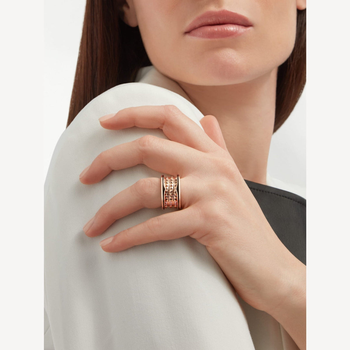 BVLGARI 18K Rose Gold B.zero1 Ring