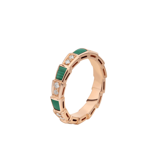 18K Rose Gold Diamonds BVLGARI Serpenti Viper Ring