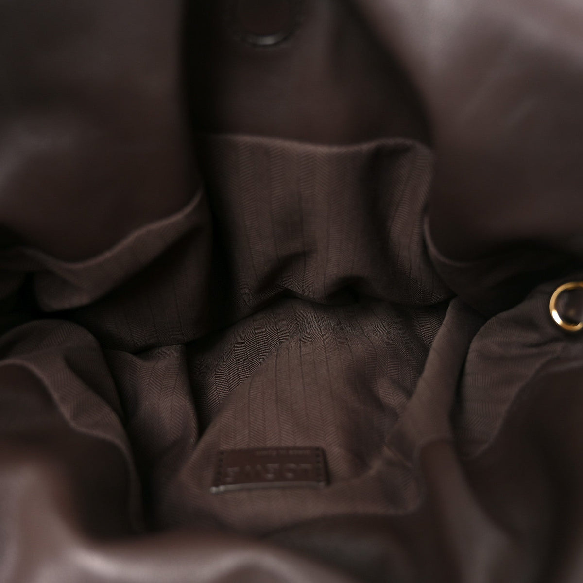 Loewe Calfskin Flamenco Puffer Knot Bag Dark Brown