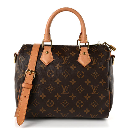 Louis Vuitton Monogram Speedy Bandouliere 25 Brown