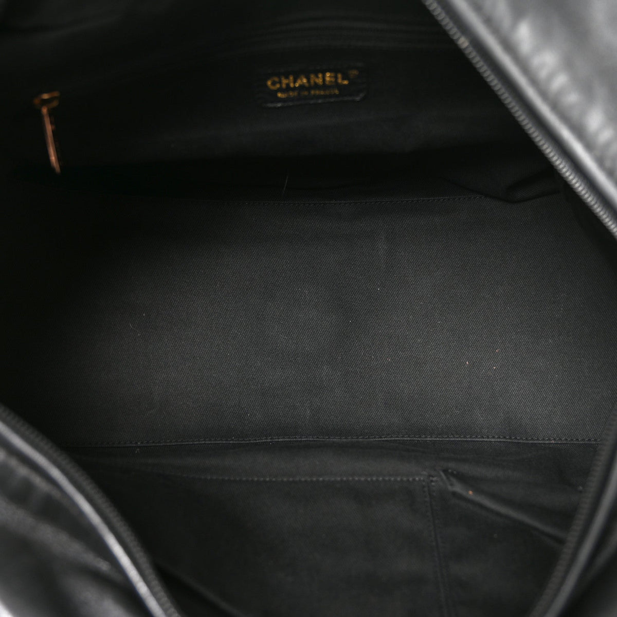 Chanel Lambskin Cloudy Bundle Bowler Bag Black