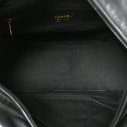 Chanel Lambskin Cloudy Bundle Bowler Bag Black