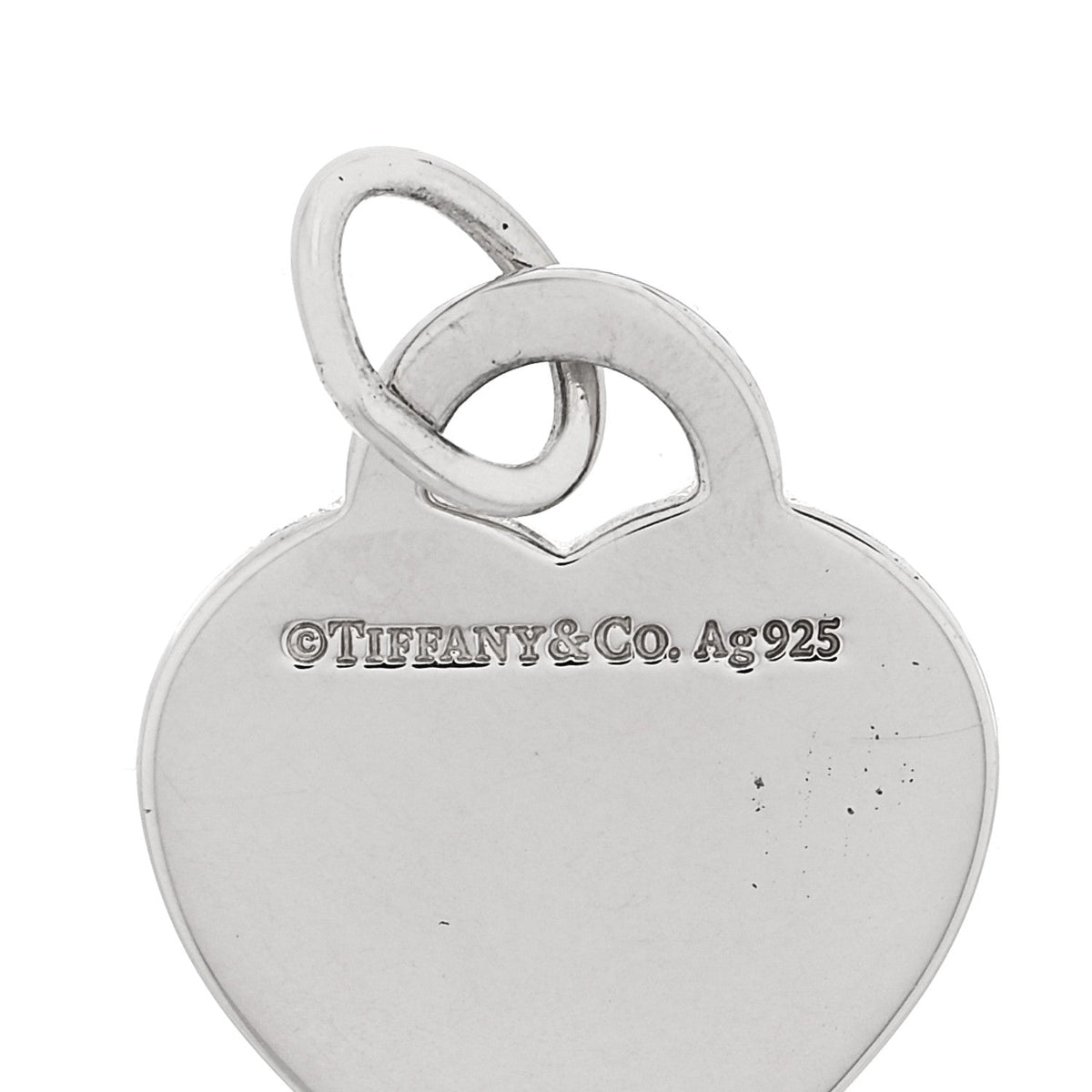 Tiffany Sterling Silver Mom Heart Tag Charm