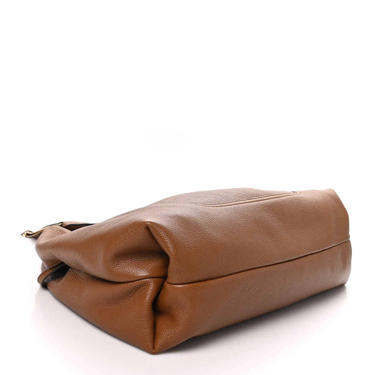 Gucci Grained Calfskin Softbit Maxi Shoulder Bag Brown