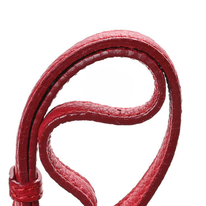 Loro Piana Grained Calfskin Milky Way Shoulder Bag Red