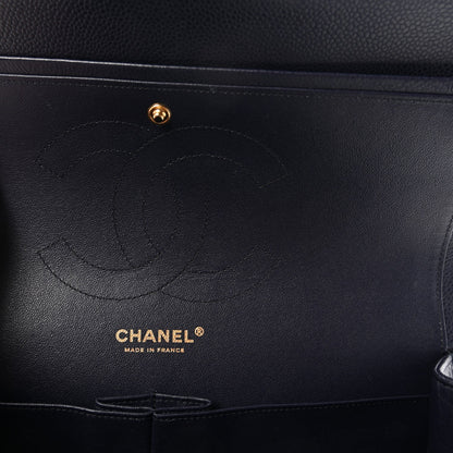 Chanel Caviar Quilted Jumbo Double Flap Navy Blue 1918305