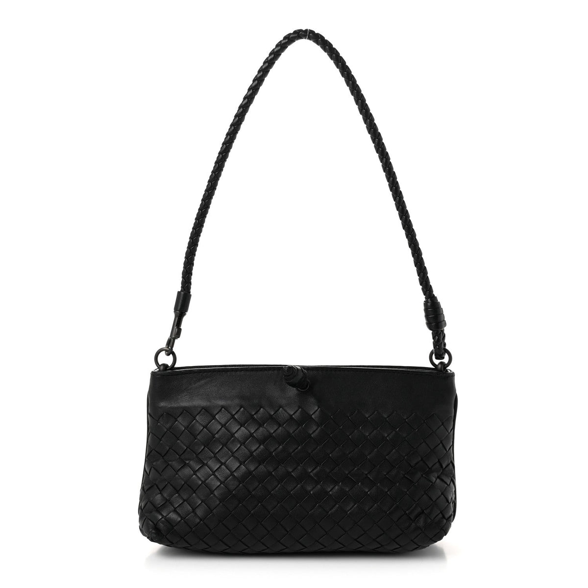 Bottega Veneta Nappa Intrecciato Mini Shoulder Bag Black