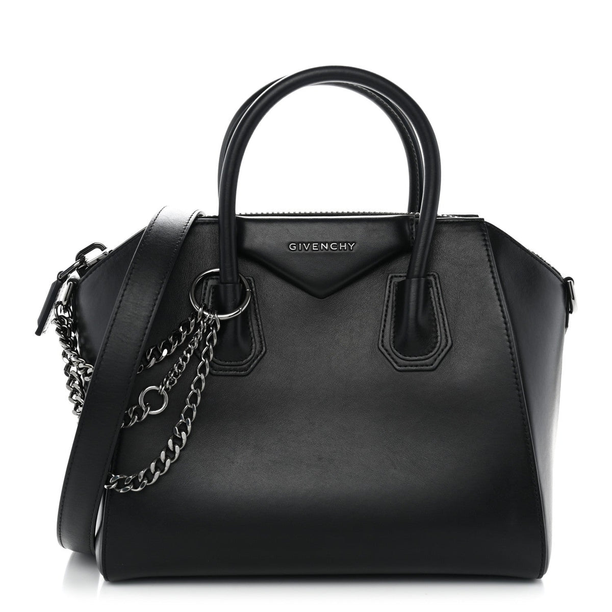 Givenchy Smooth Calfskin Chains Small Antigona Black