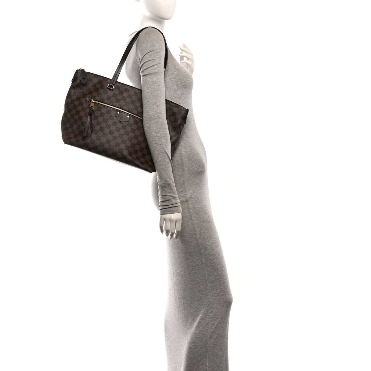 Louis Vuitton Damier Ebene Iena MM Bag Brown