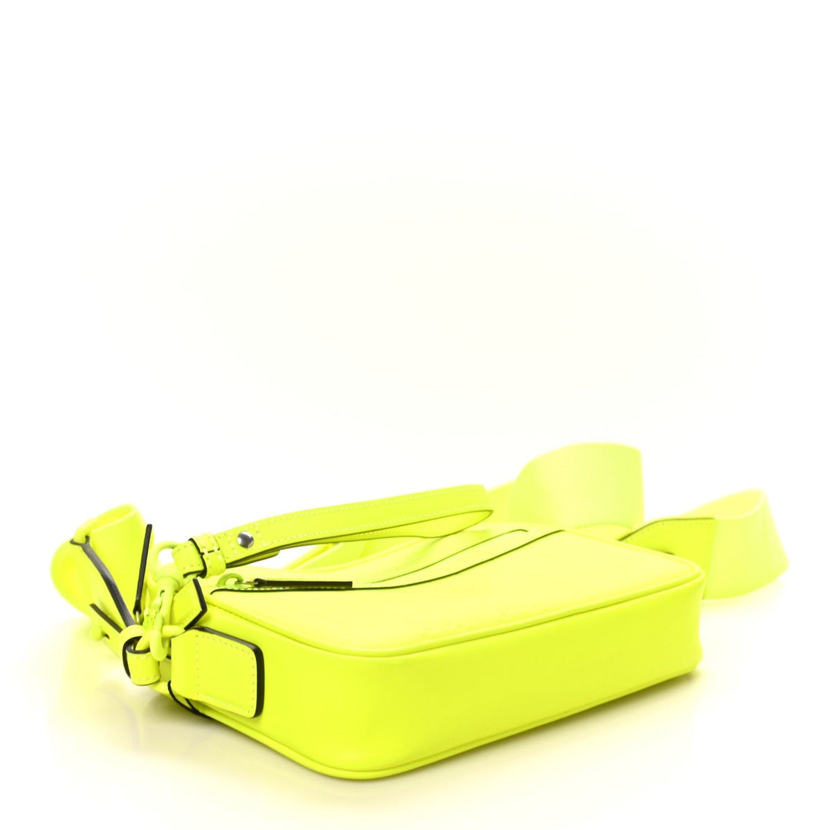 Gucci Rubber Effect Monogram GG Crossbody Bag Fluorescent Yellow