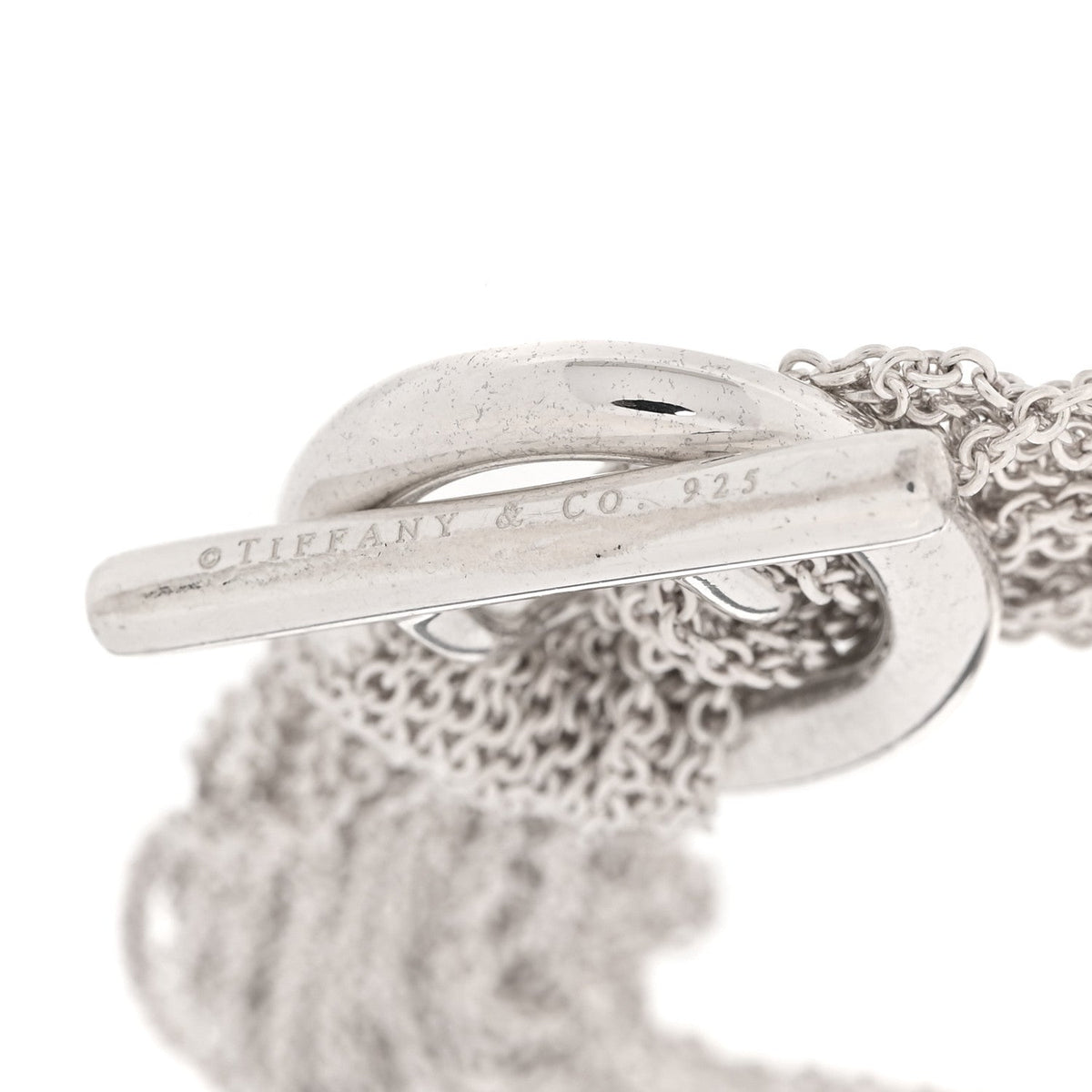 Tiffany Sterling Silver Open Heart Multi Strand Bracelet