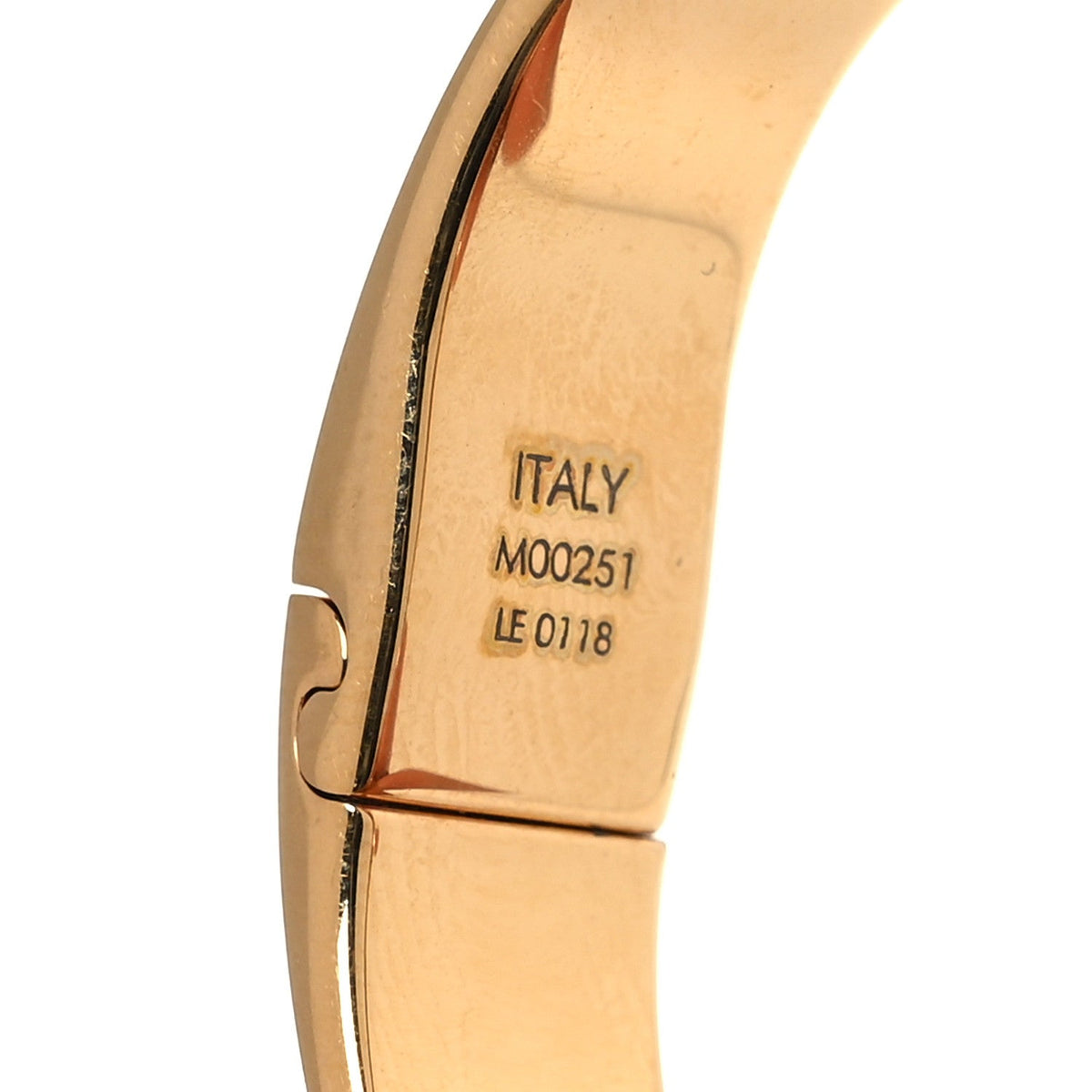 Louis Vuitton Brass Monogram Nanogram Cuff S Gold