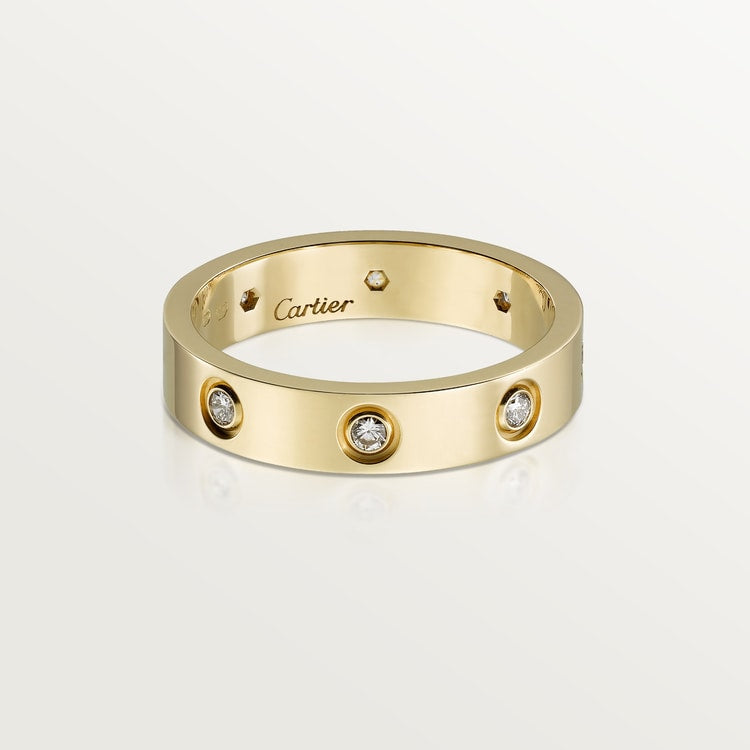 18K Gold Diamonds Cartier Love Ring