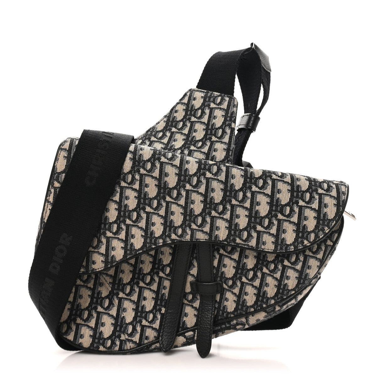 Christian Dior Oblique Men's Saddle Bag Blue