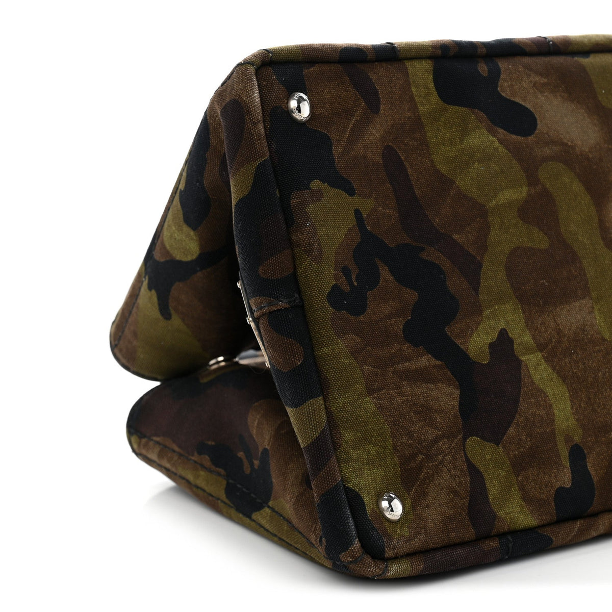 Prada Canapa Camouflage Logo Tote Mimetico