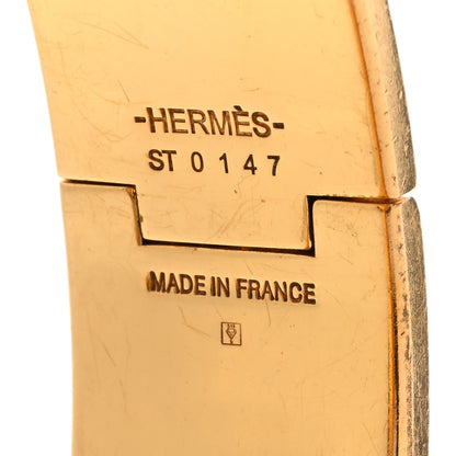 Hermes Enamel Wide Clic Clac H Bracelet GM Black