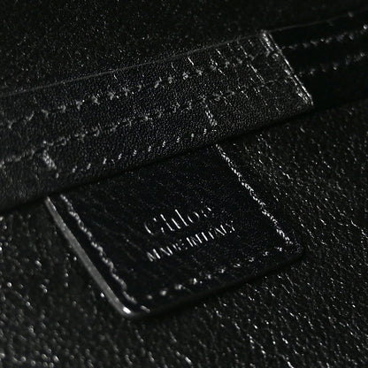 Chloe Grained Calfskin Medium Spin Tote Woodrose