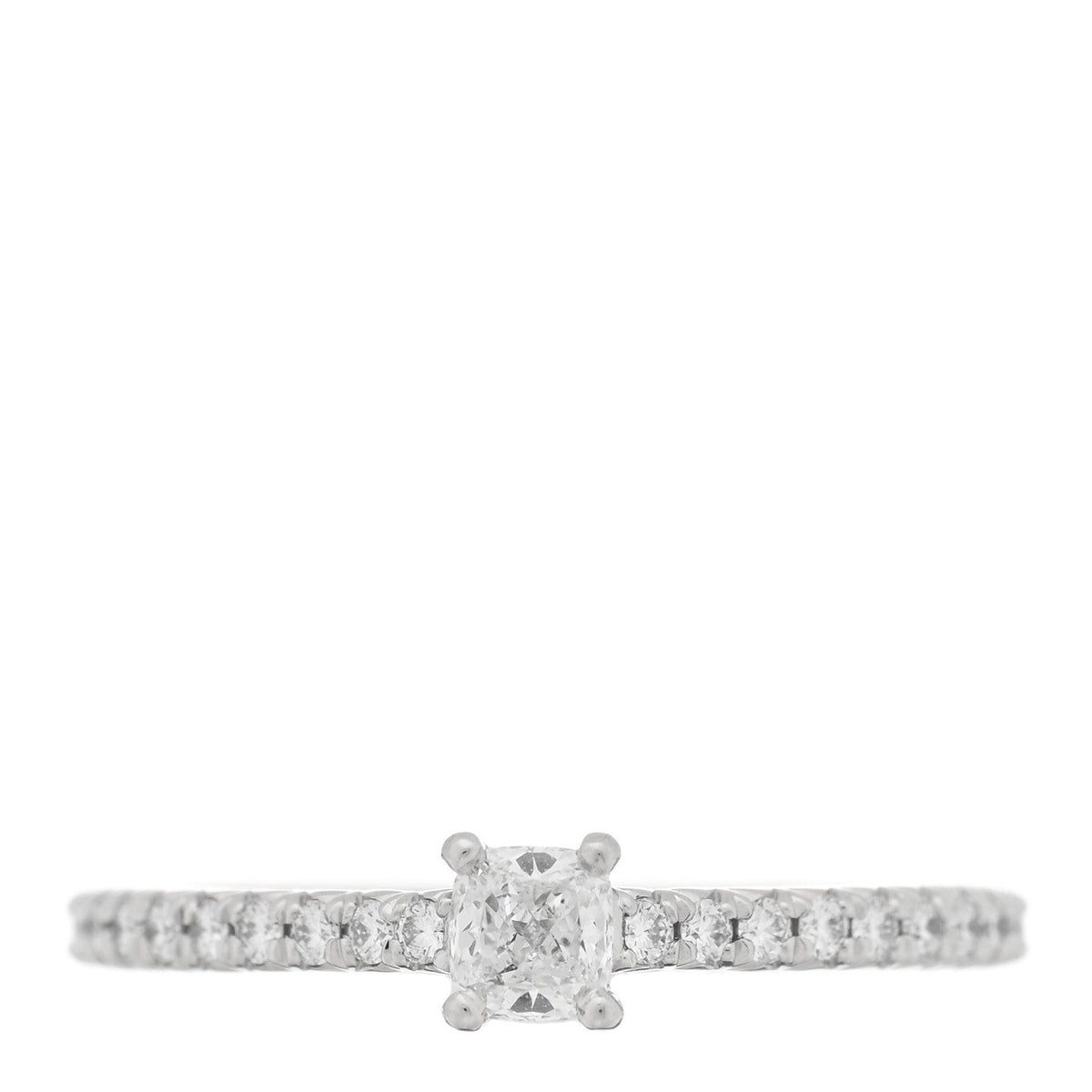 Tiffany Platinum Diamond 0.20ct Novo Cushion Cut Engagement Ring 5.75