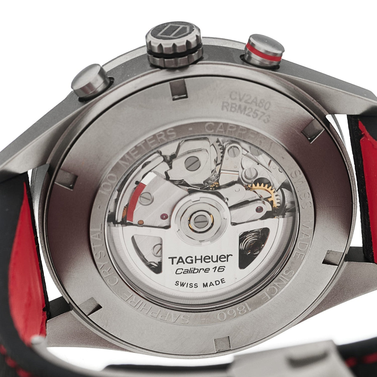 Tag Heuer Titanium Carbon Fiber 43mm Carrera Watch Black CV2A80