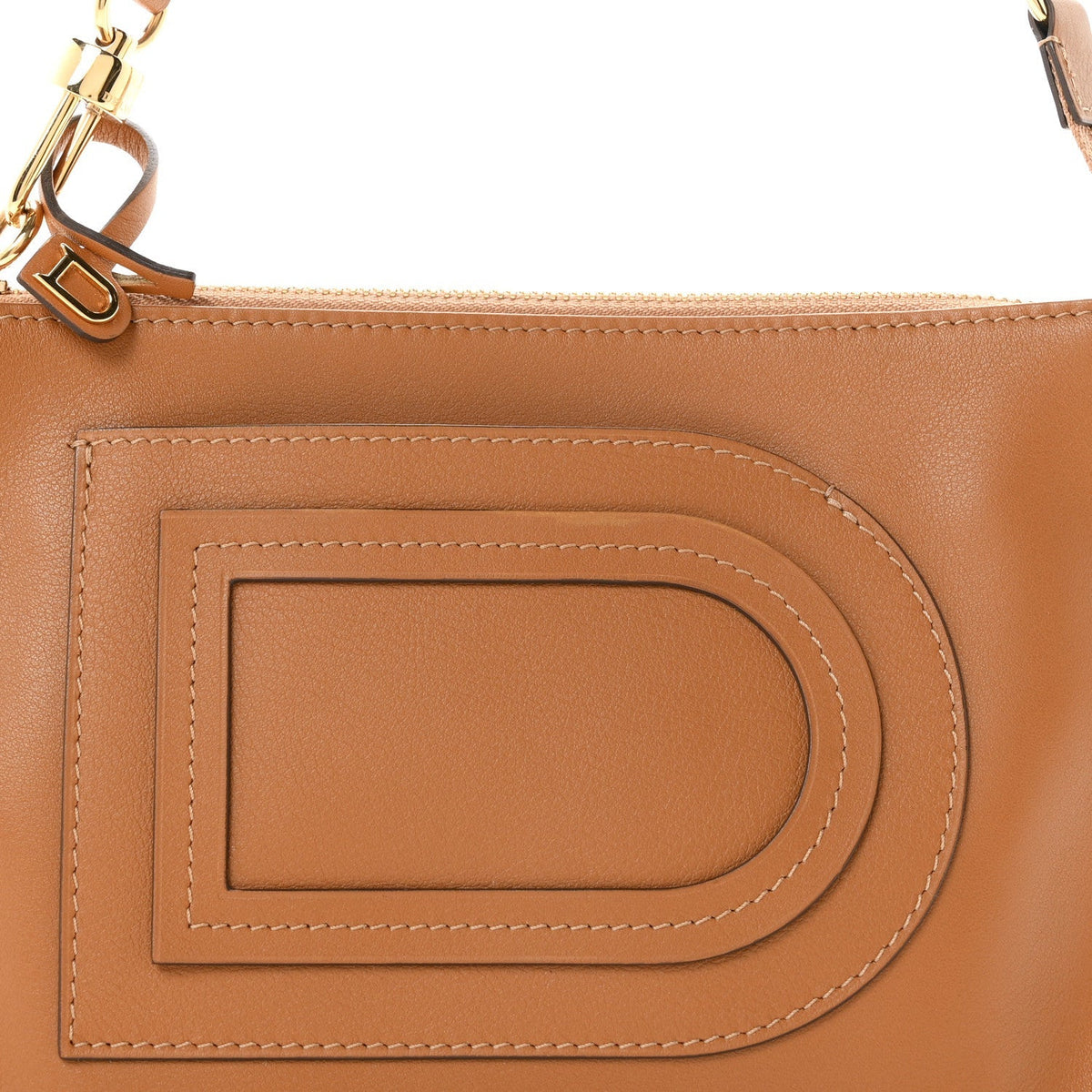 Delvaux Calfskin Louise Pochette Camel 1980322