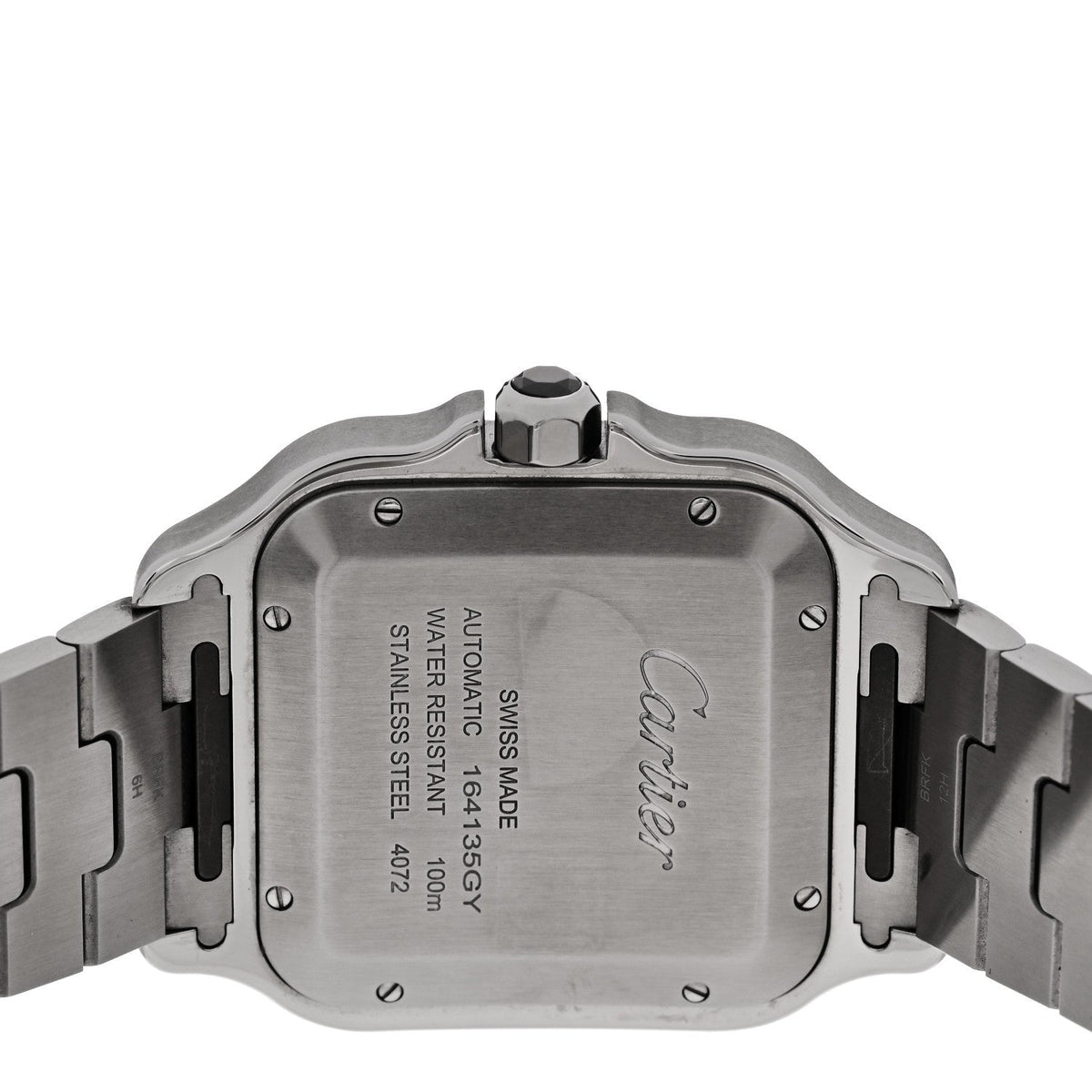 Cartier Stainless Steel 39.8mm Santos De Cartier Watch Black