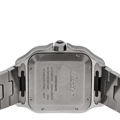 Cartier Stainless Steel 39.8mm Santos De Cartier Watch Black