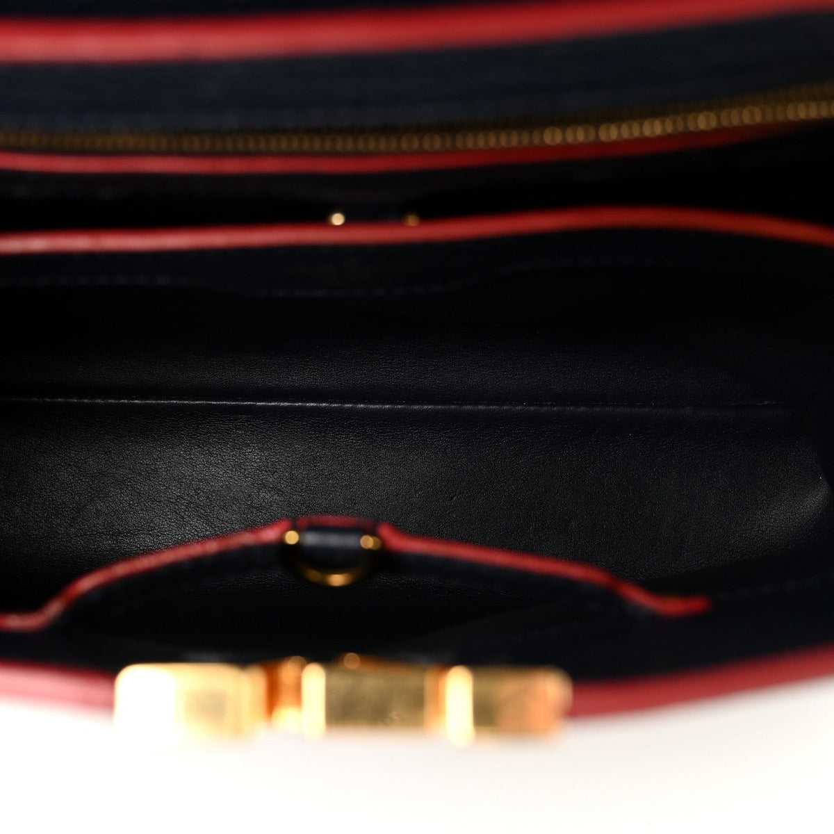 Louis Vuitton Taurillon Capucines PM Marine Rouge