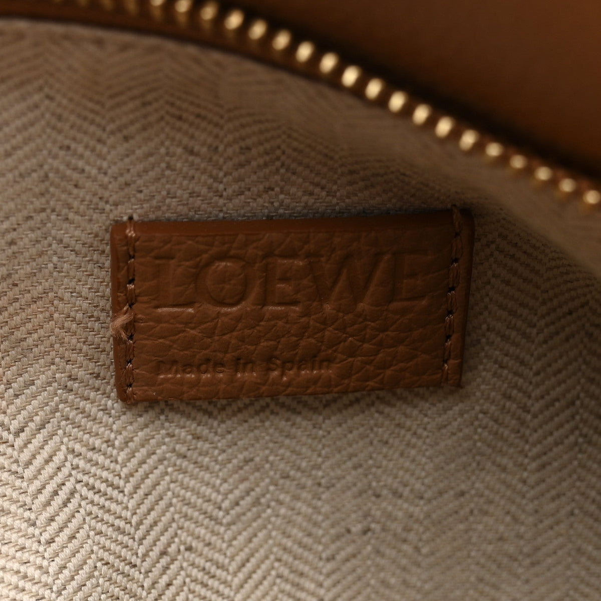 Loewe Grained Calfskin Small Puzzle Edge Bag Toffee 1909881