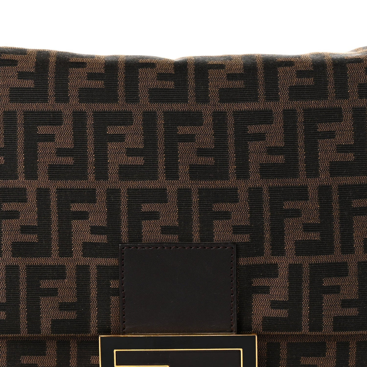 Fendi Zucca Canvas Big Forever Mama Baguette Tobacco