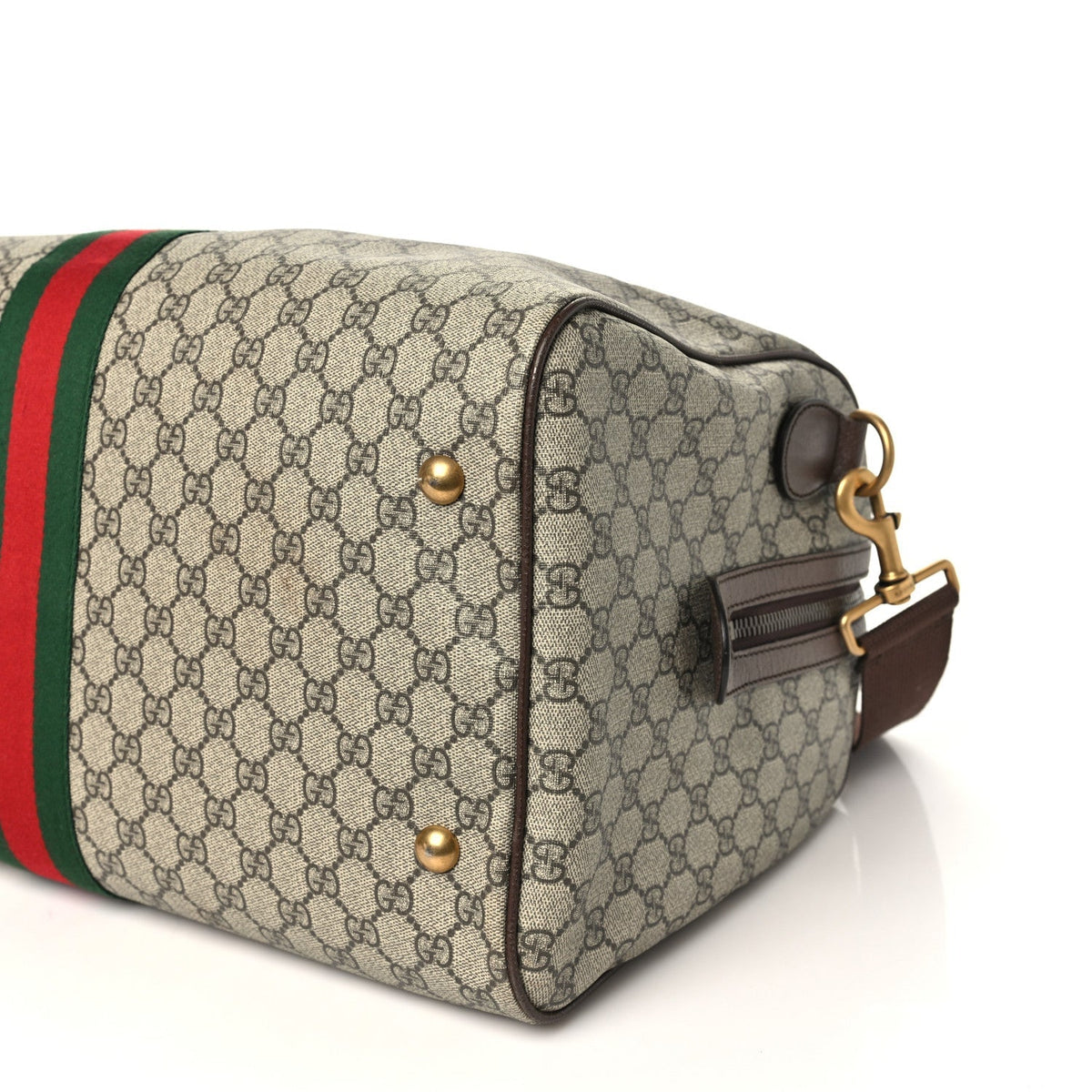 Gucci GG Supreme Monogram Medium Ophidia Carry-On Duffle Bag Beige Ebony
