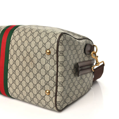 Gucci GG Supreme Monogram Medium Ophidia Carry-On Duffle Bag Beige Ebony