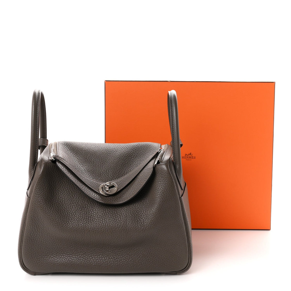Hermes Taurillon Clemence Lindy 30 Etain