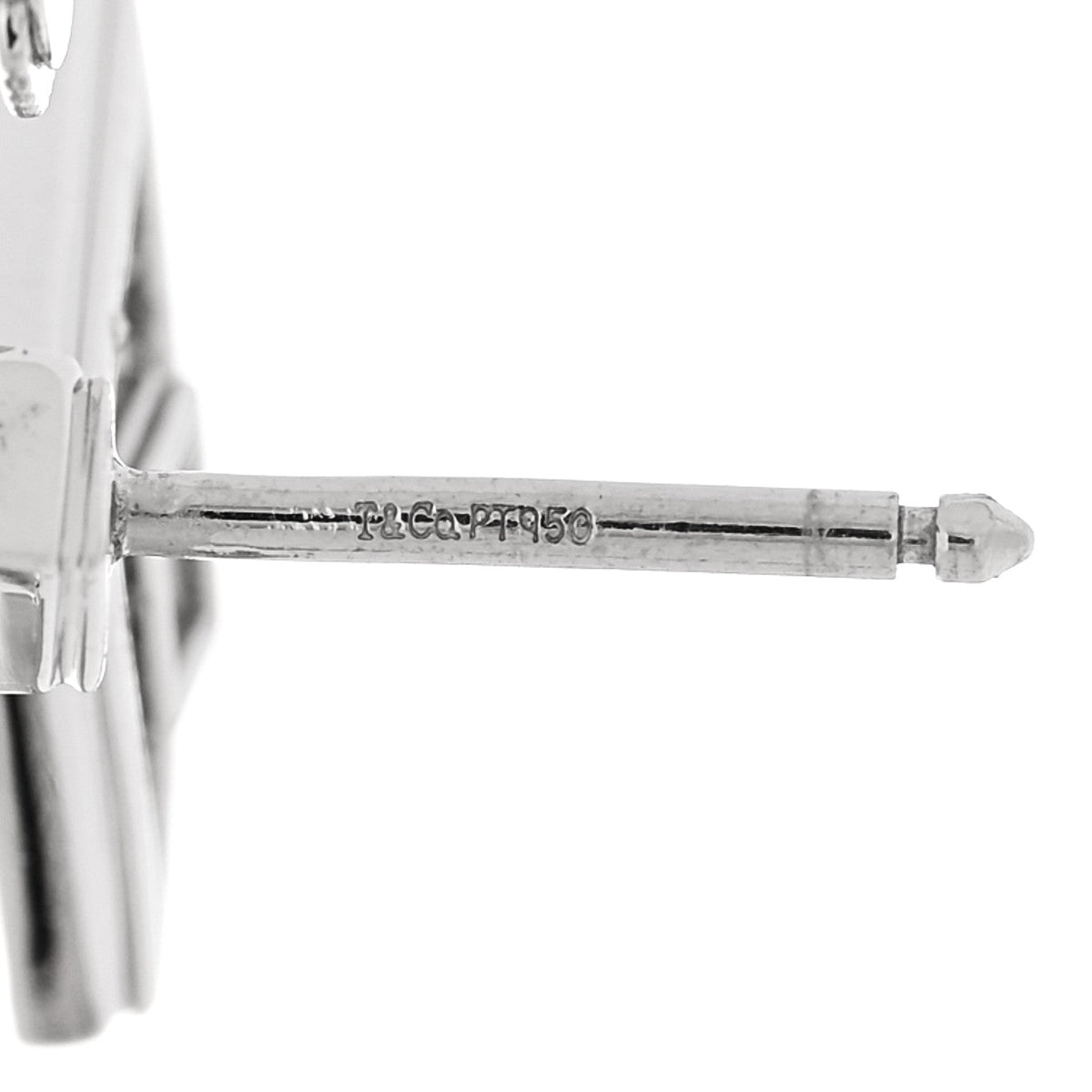 Tiffany Platinum Diamond Legacy Square Open Drop Earrings