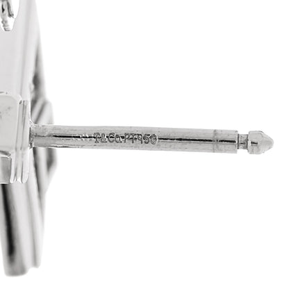 Tiffany Platinum Diamond Legacy Square Open Drop Earrings