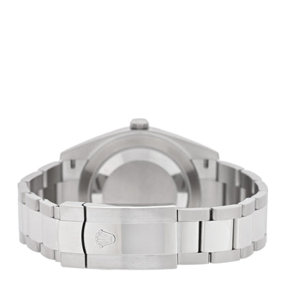 Rolex Stainless Steel 18K White Gold 41mm Datejust Watch Silver 116334