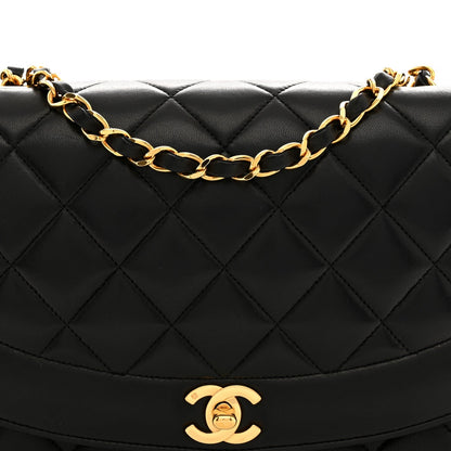 Chanel Lambskin Quilted Medium Single Flap Black 1983003