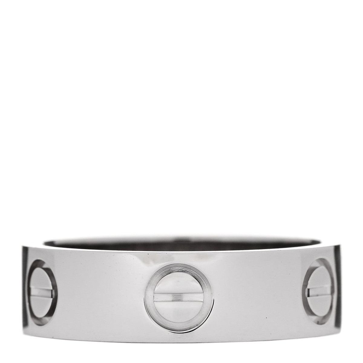 Cartier 18K White Gold 5.5mm LOVE Ring 53 6.5
