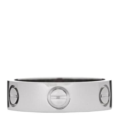 Cartier 18K White Gold 5.5mm LOVE Ring 53 6.5