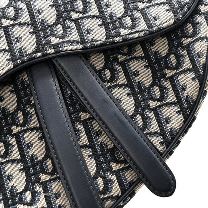 Christian Dior Oblique Saddle Bag Blue