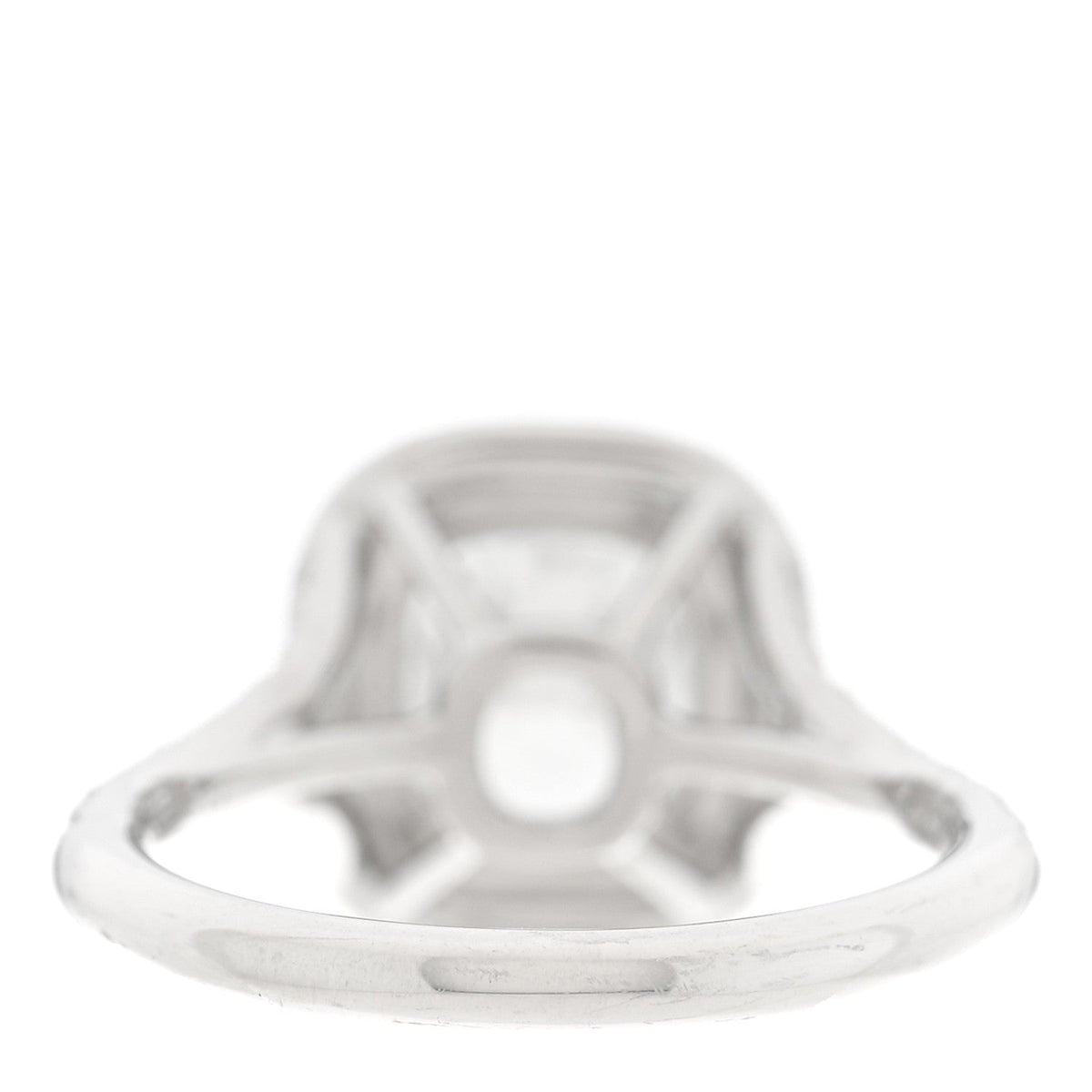 Tiffany Platinum Diamond Soleste Cushion Cut Double Halo Ring 47 4