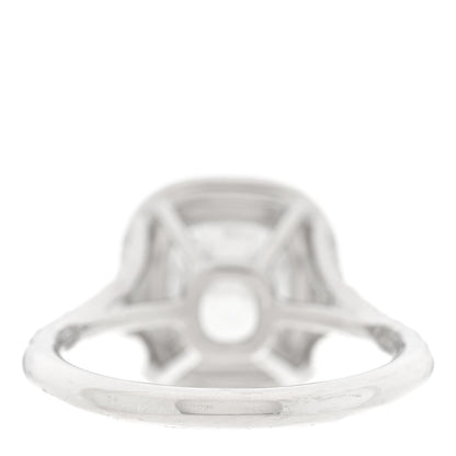 Tiffany Platinum Diamond Soleste Cushion Cut Double Halo Ring 47 4