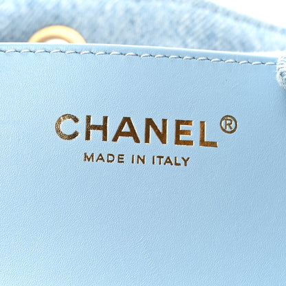 Chanel Washed Denim Quilted Medium 25 Handbag Blue