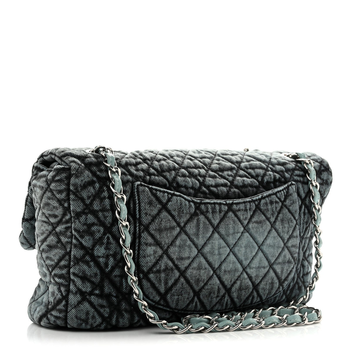 Chanel Denim Quilted Denimpression Flap Blue Black 1982470