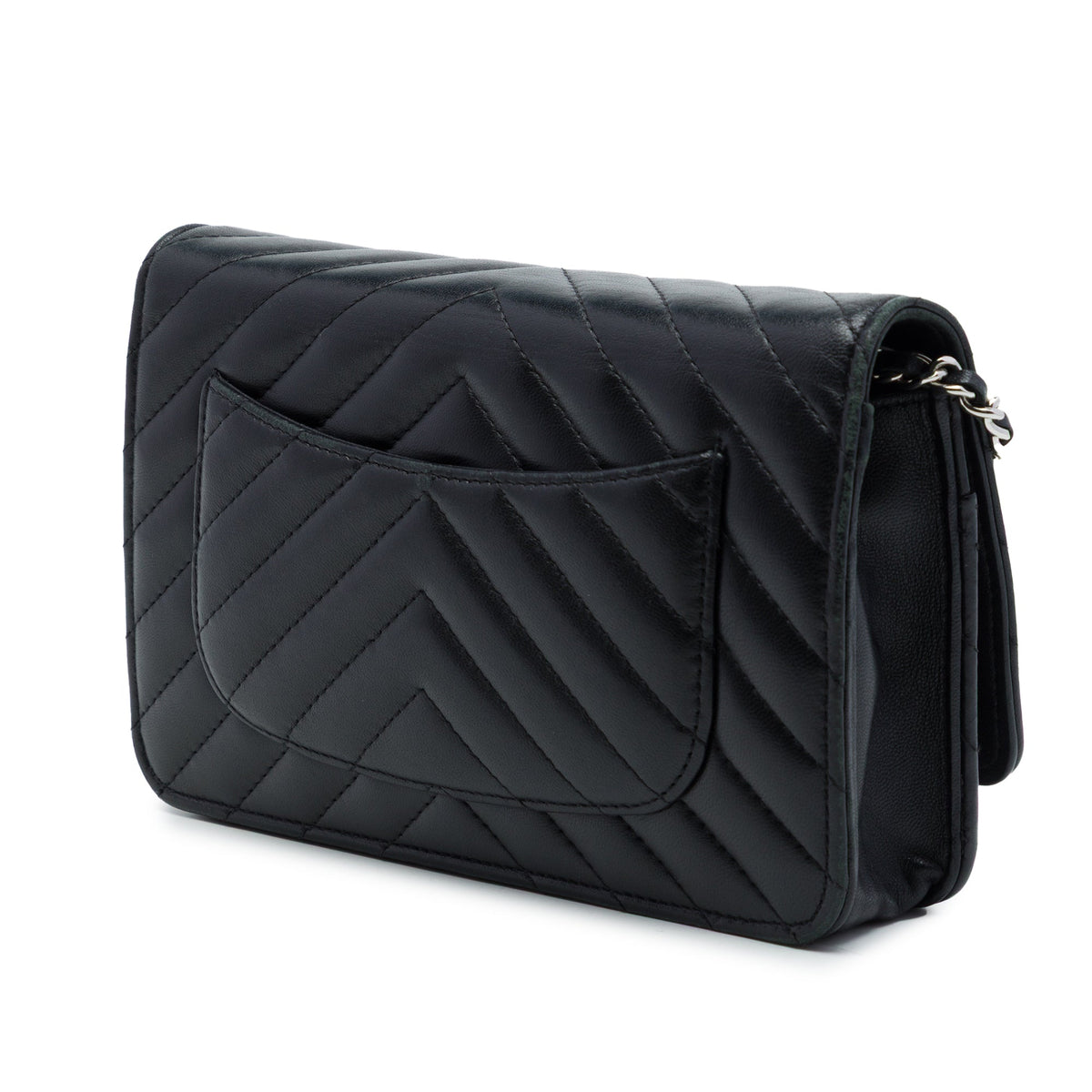Wallet on Chain Chevron Lambskin