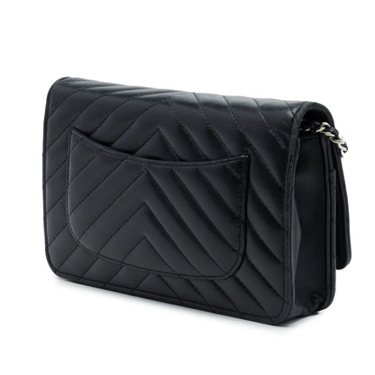Wallet on Chain Chevron Lambskin