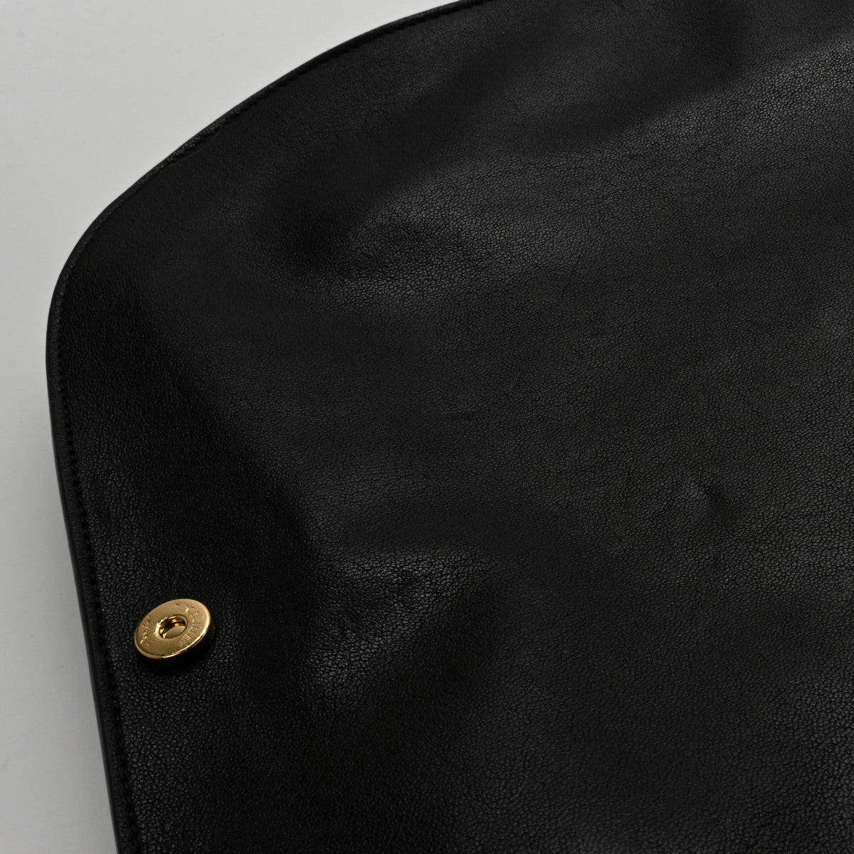 Celine Shiny Lambskin Soft Triomphe Besace Bag Black